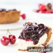 Homemade Cherry Cheesecake Pie Recipe with Creamy Filling 8 Cherry cheesecake pie thumbnail