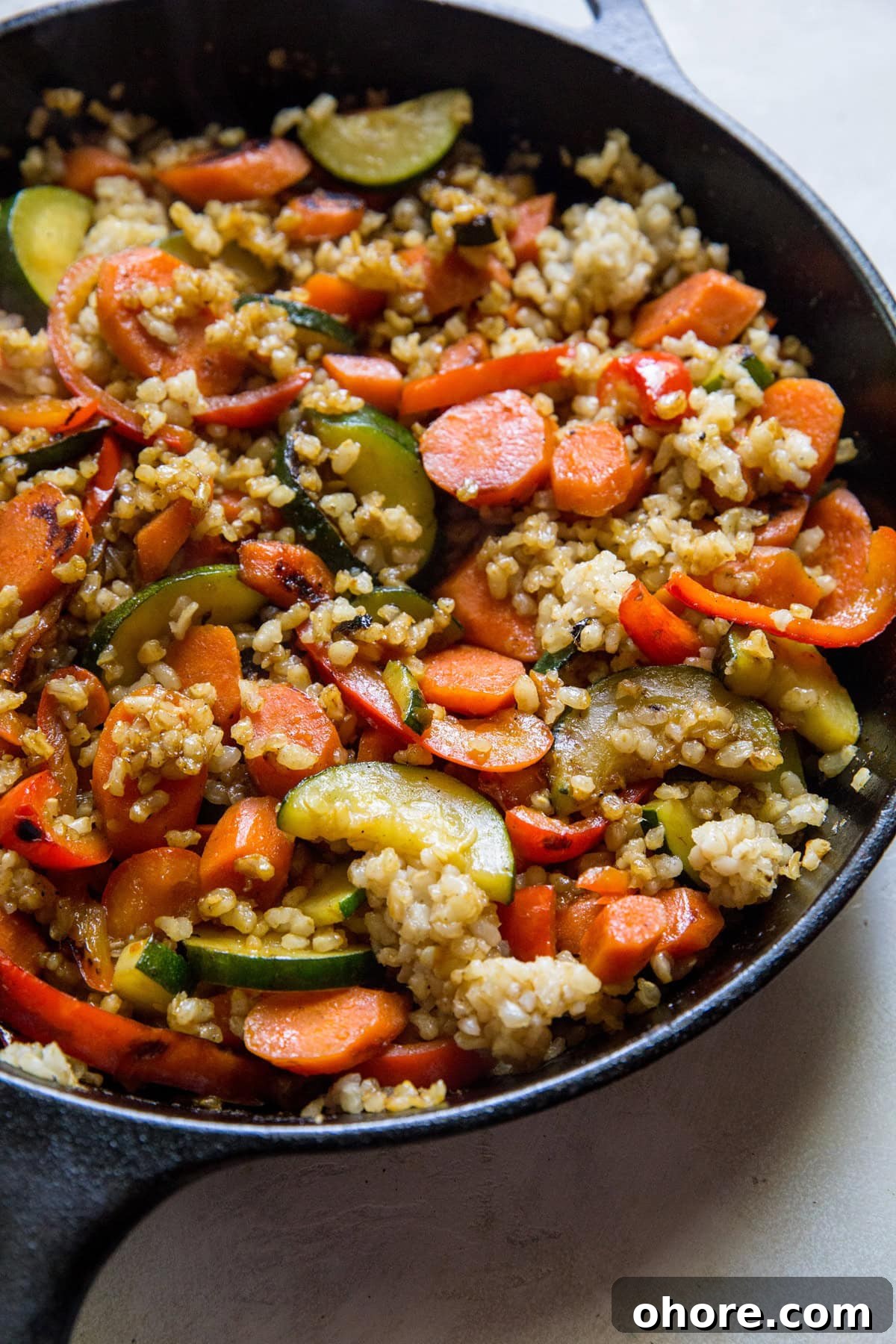 Teriyaki Veggie Stir-Fry with Jasmine Rice 3 Teriyaki Vegetable Stir Fry with Rice - a healthy, clean, easy side dish