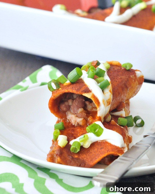 Quick and Easy Bean Enchiladas @spabettie