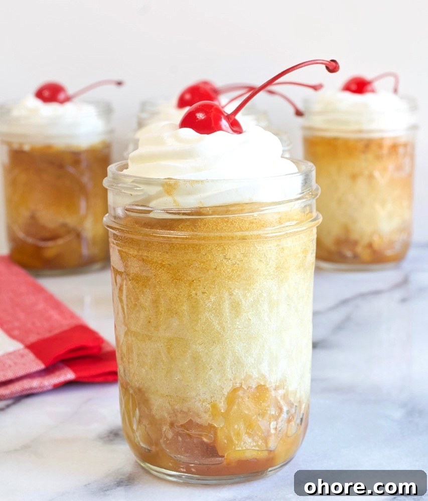 Pineapple Upside-Down Cake in Mason Jars: Individual Dessert Recipe 2 Pineapple upside down cake jars