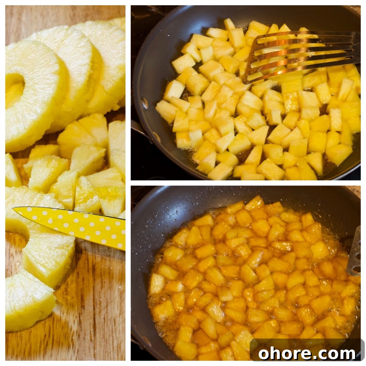 Pineapple Upside-Down Cake in Mason Jars: Individual Dessert Recipe 4 Chopped pineapple
