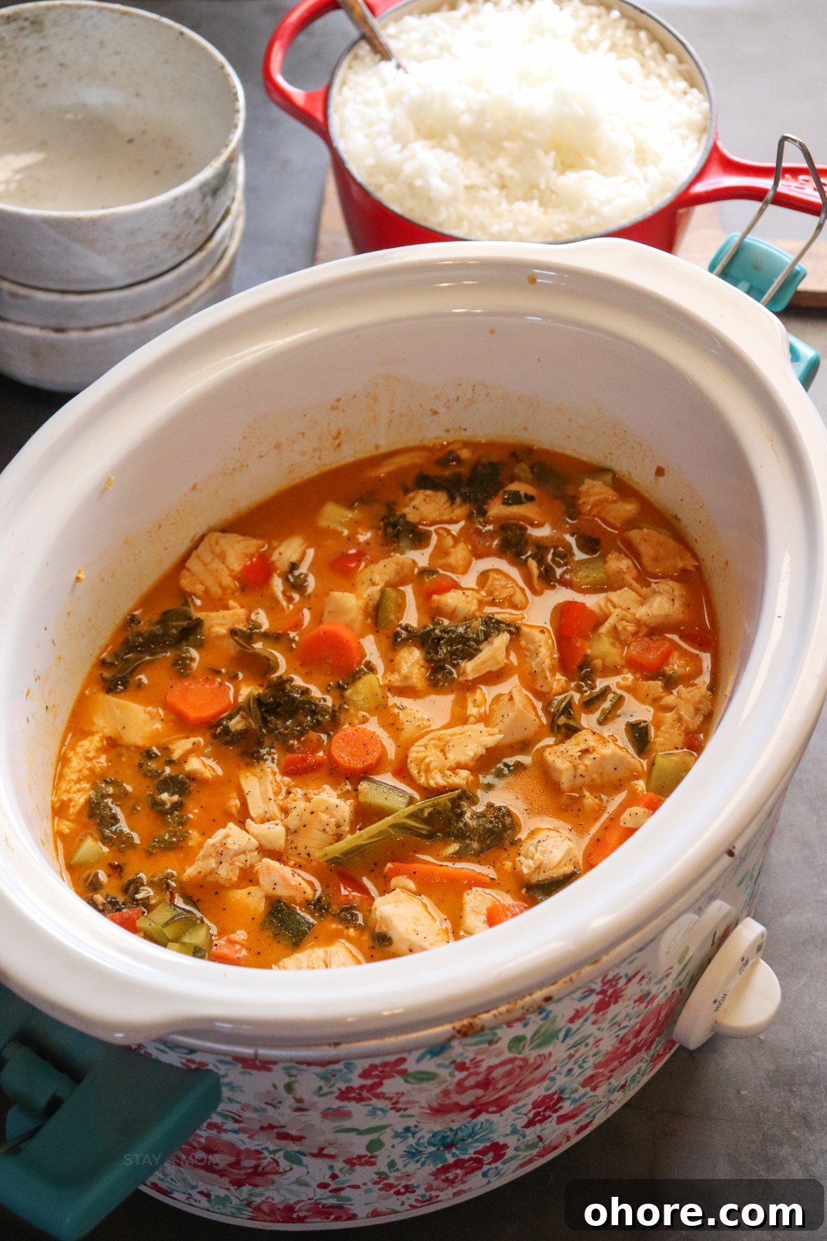 Thai Peanut Chicken Curry — Slow Cooker & Instant Pot Recipe 5 Meal prep