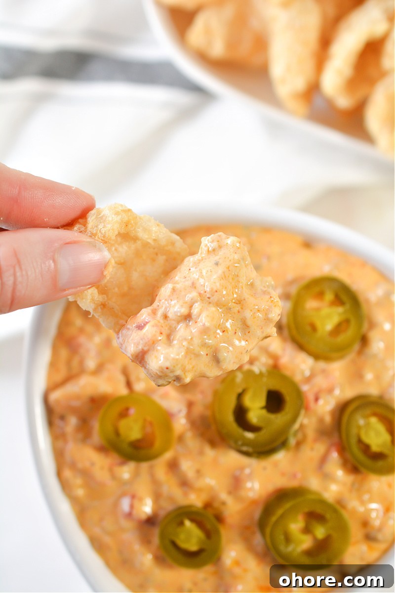 Keto Queso Dip With Sausage