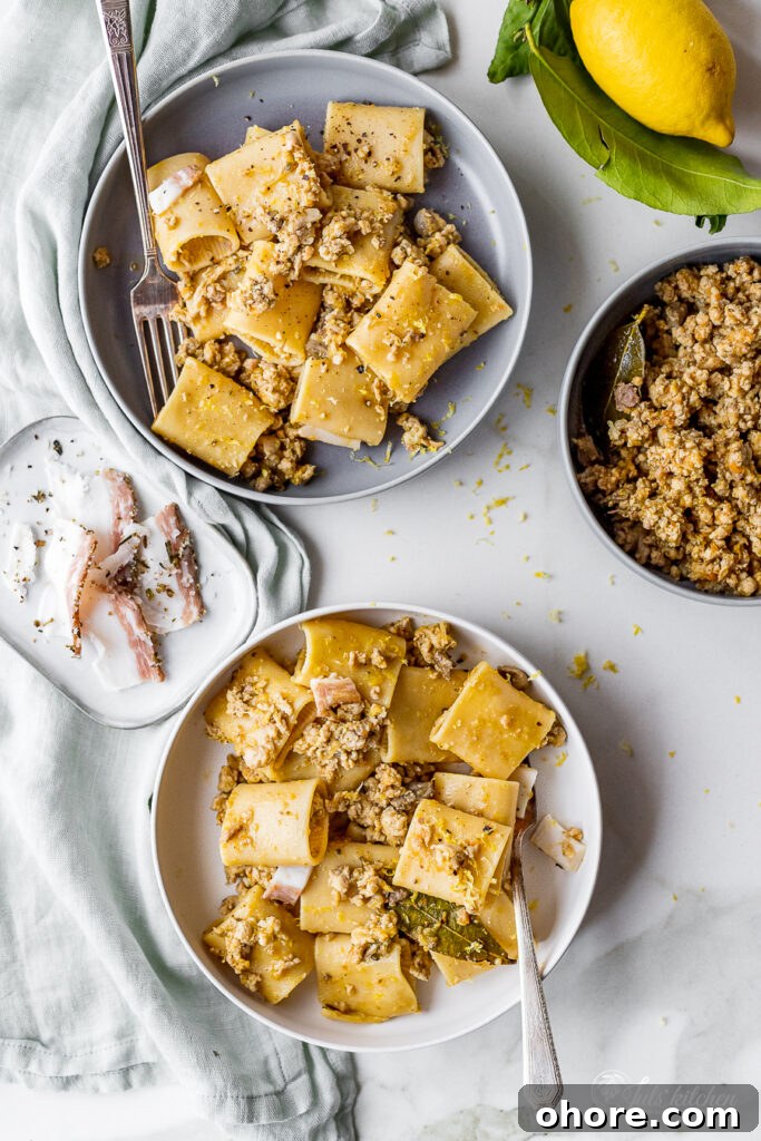 Paccheri with rabbit ragù Rabbit ragu