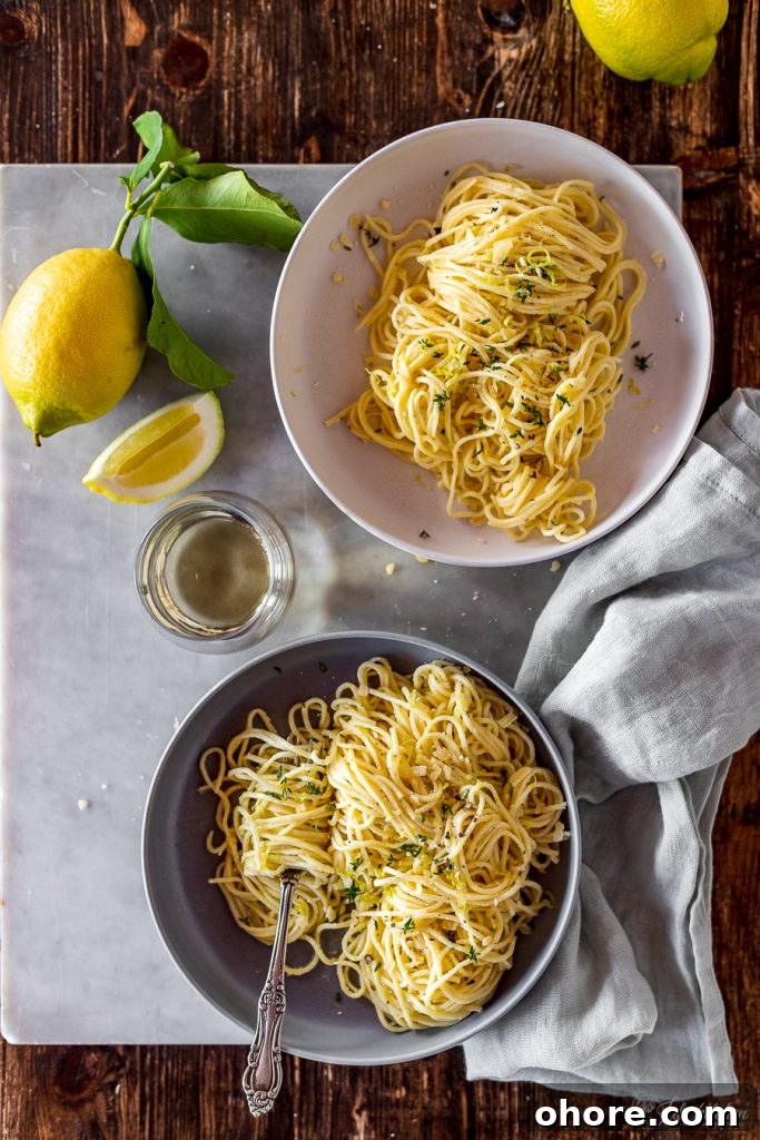 Lemon tagliolini Lemon tagliolini