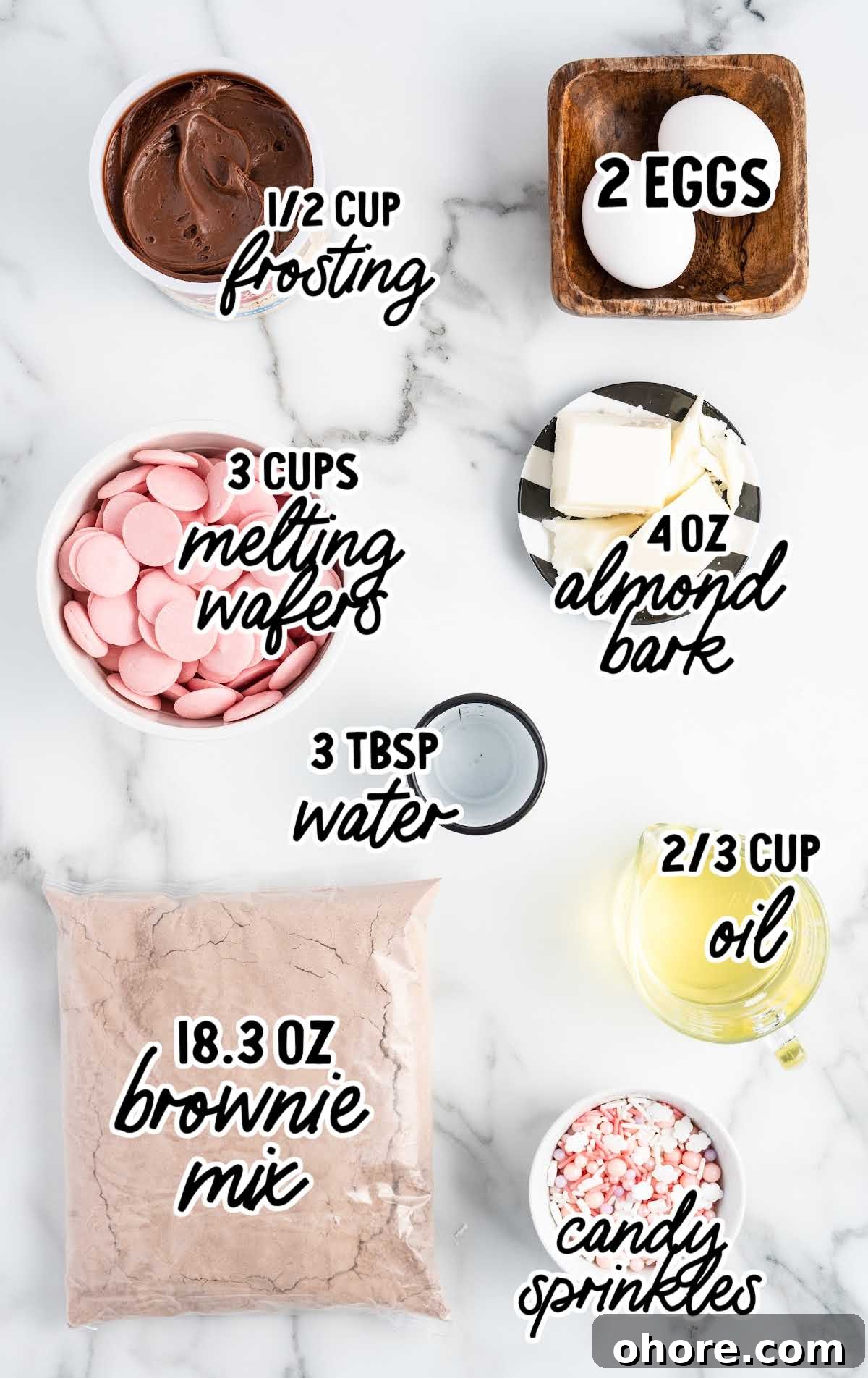 Cakesicle Recipes: How to Make Frozen Cake Pops at Home 3 Cakesicles raw ingredients that are labeled
