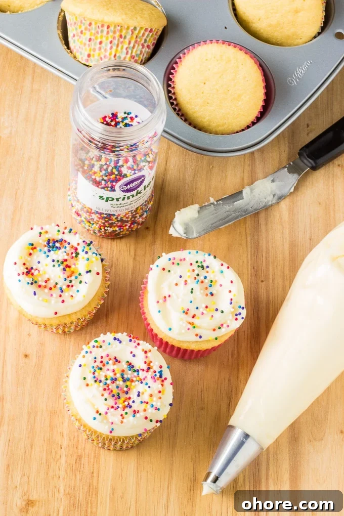 Classic Vanilla Cupcakes Recipe for Perfect Soft, Moist Cakes 7 VANILLA CUPCAKES