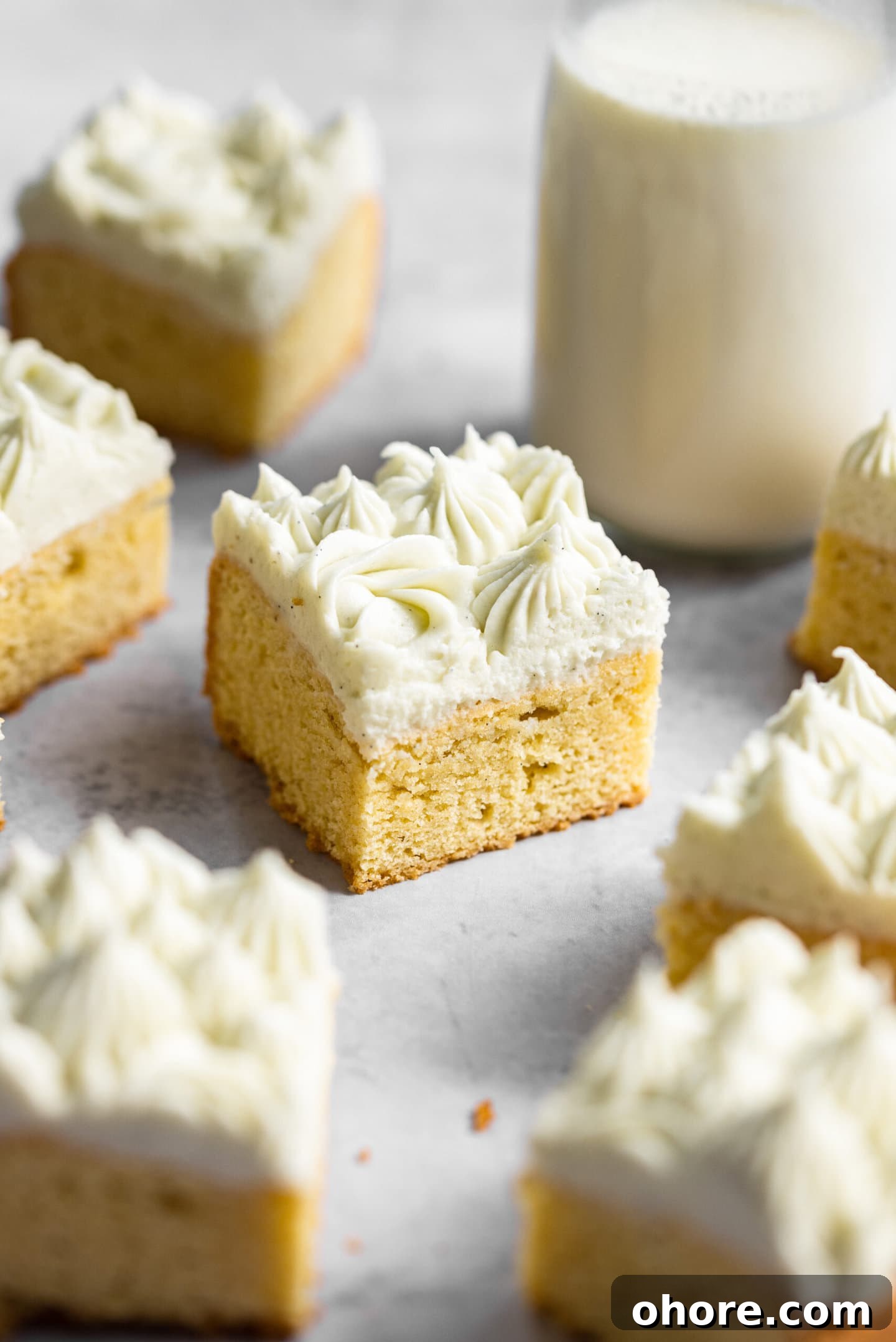 Cream Cheese Frosting with 5 Simple Ingredients 9 Cream cheese frosting piped on top of sugar cookie bars