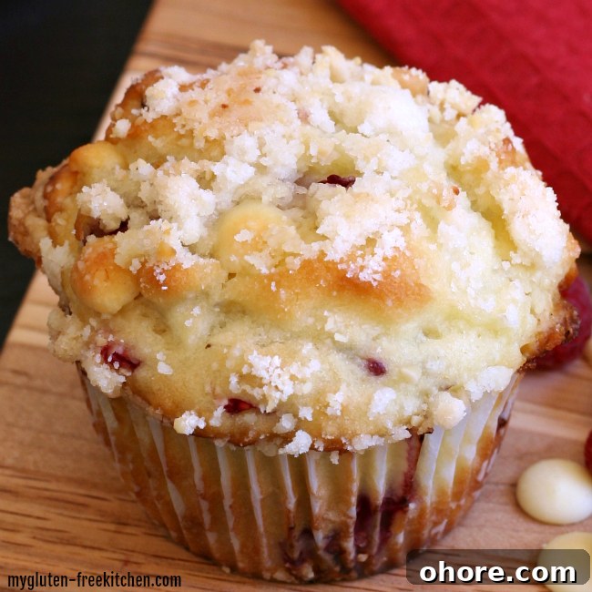Gluten-free Raspberry Muffin with White Chocolate