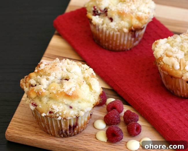 Gluten-free Raspberry White Chocolate Muffins