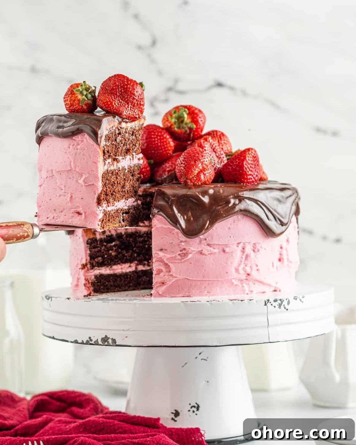 Decadent Chocolate Strawberry Layer Cake Recipe 8 Chocolate Covered Strawberry Cake