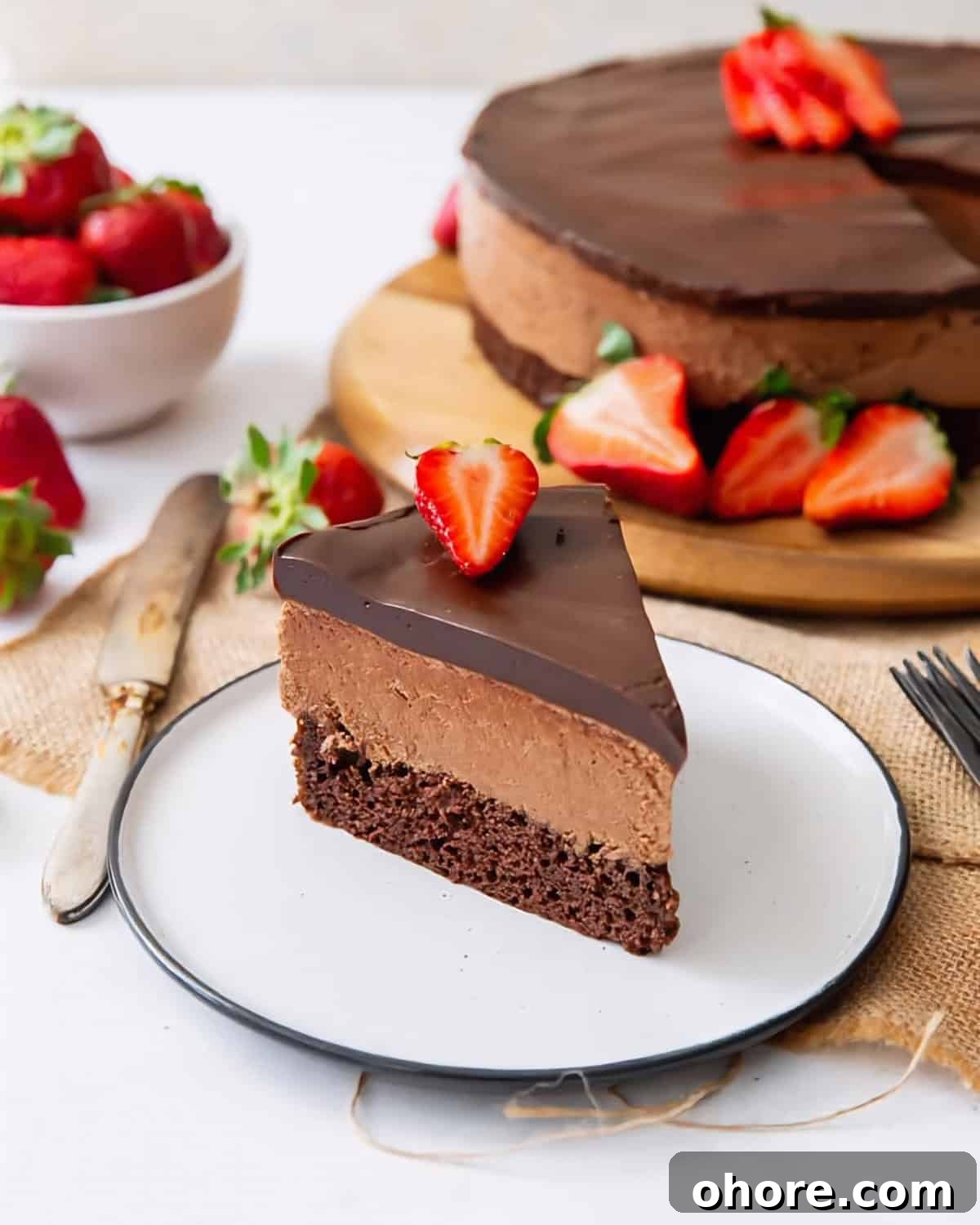 Decadent Chocolate Strawberry Layer Cake Recipe 10 Triple Chocolate Mousse Cake