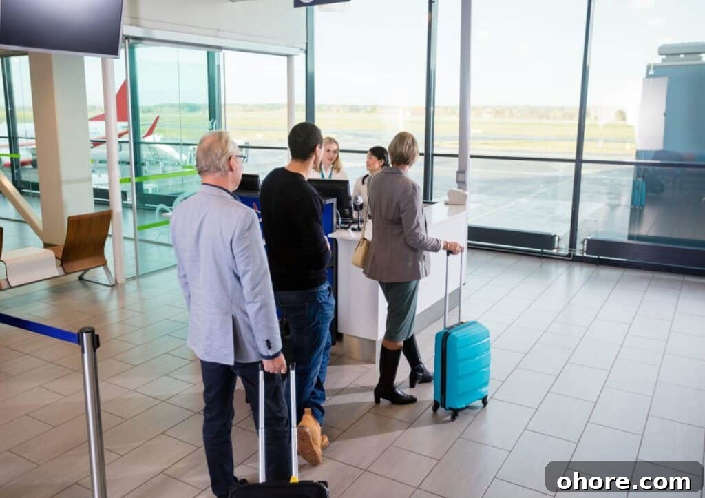 Top Carry-On Luggage Picks for Every Type of Trip 5 Passengers in line to board plane with carry-on luggage.