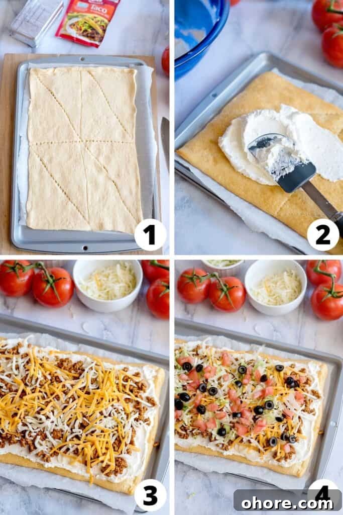 Crescent Roll Taco Pizza Crescent Roll Taco Pizza