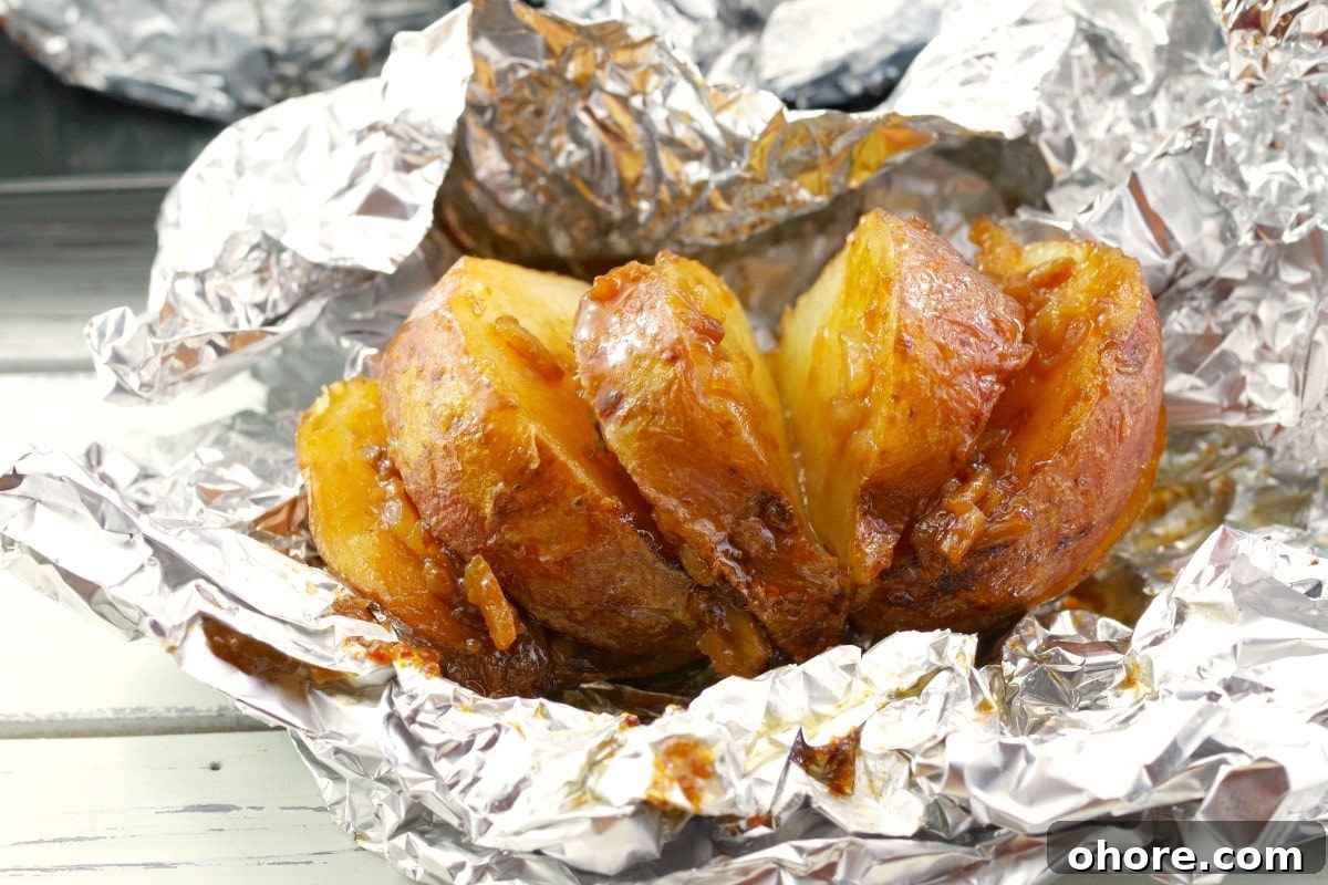 Crispy Baked Potatoes with Onion Soup Mix Seasoning 2 Baked Potatoes in Foil | with onion soup mix