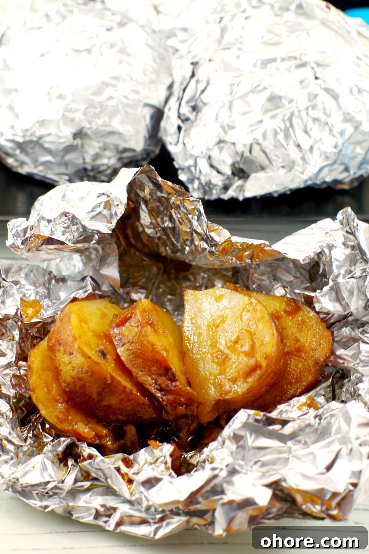 Crispy Baked Potatoes with Onion Soup Mix Seasoning 8 Baked Potatoes in Foil | with onion soup mix