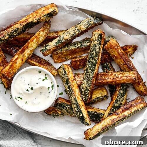Baked zucchini fries recipe.