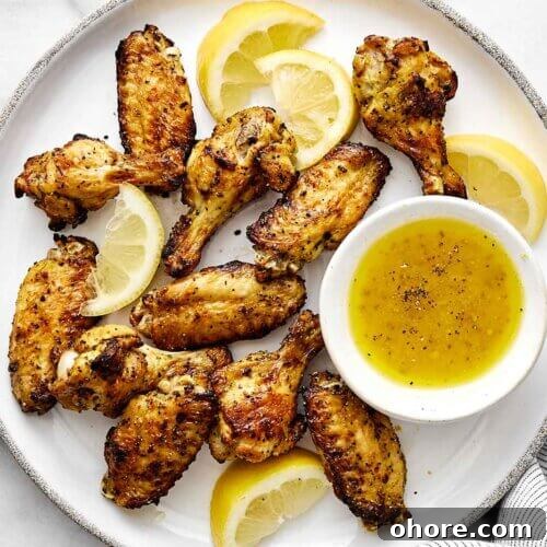 Air fryer chicken wings recipe.