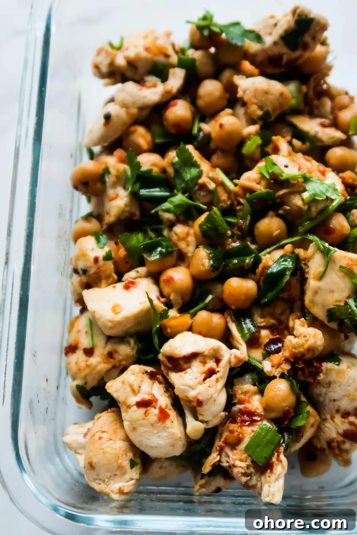15-Minute Spicy Chicken and Chickpea Skillet (High-Protein, GF) 6 Finished spicy chicken and chickpeas