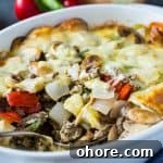 Low Carb Philly Cheese Steak Casserole