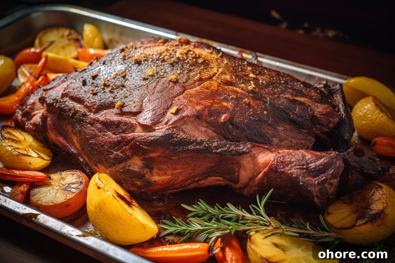 smoked deer shoulder roast