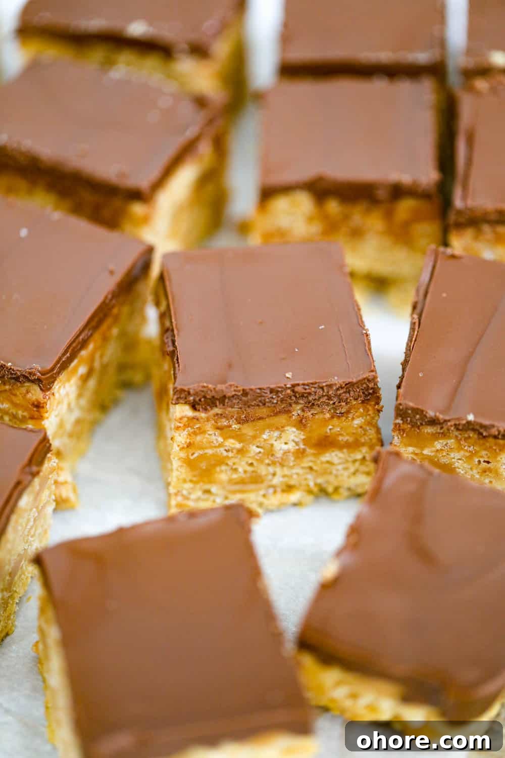 Chewy Caramel Peanut Butter Rice Krispie Treats 2 Caramel Peanut Butter Rice Krispies recipe