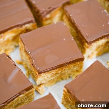 Chewy Caramel Peanut Butter Rice Krispie Treats 6 Caramel Peanut Butter Rice Krispies