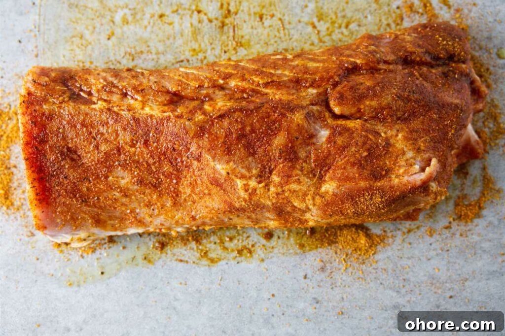Juicy Smoked Pork Loin Recipe for Tender, Flavorful Results 9 seasoning on pork loin