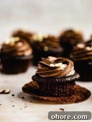 Frosted Nutella cupcake