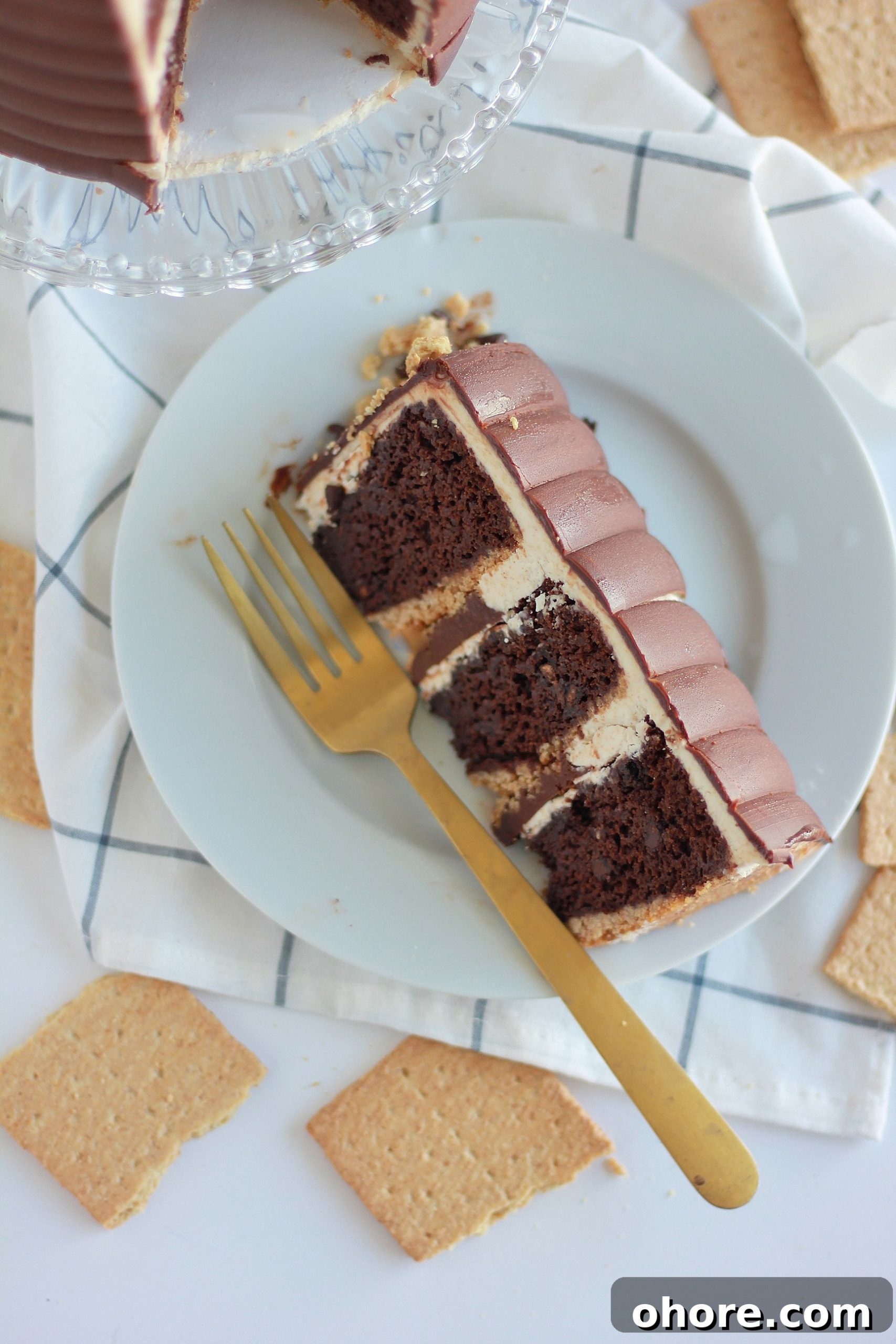 Decadent Chocolate Graham Cracker Layer Cake Recipe 11 img 4429 10 scaled