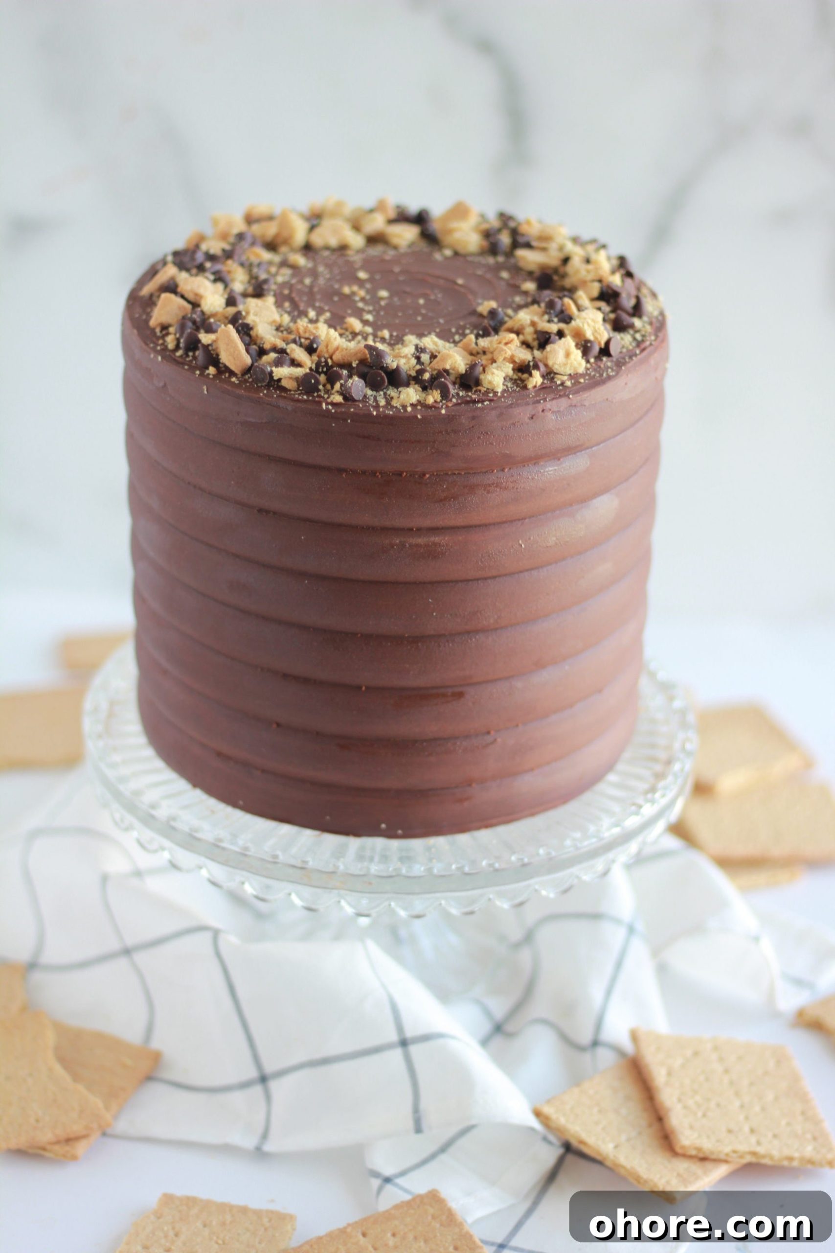 Decadent Chocolate Graham Cracker Layer Cake Recipe 12 img 4429 11 scaled