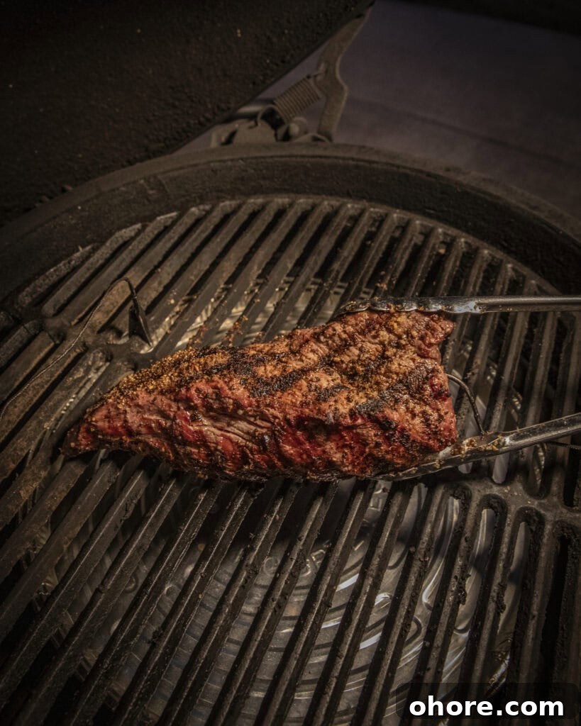 Grilling a tri tip steak