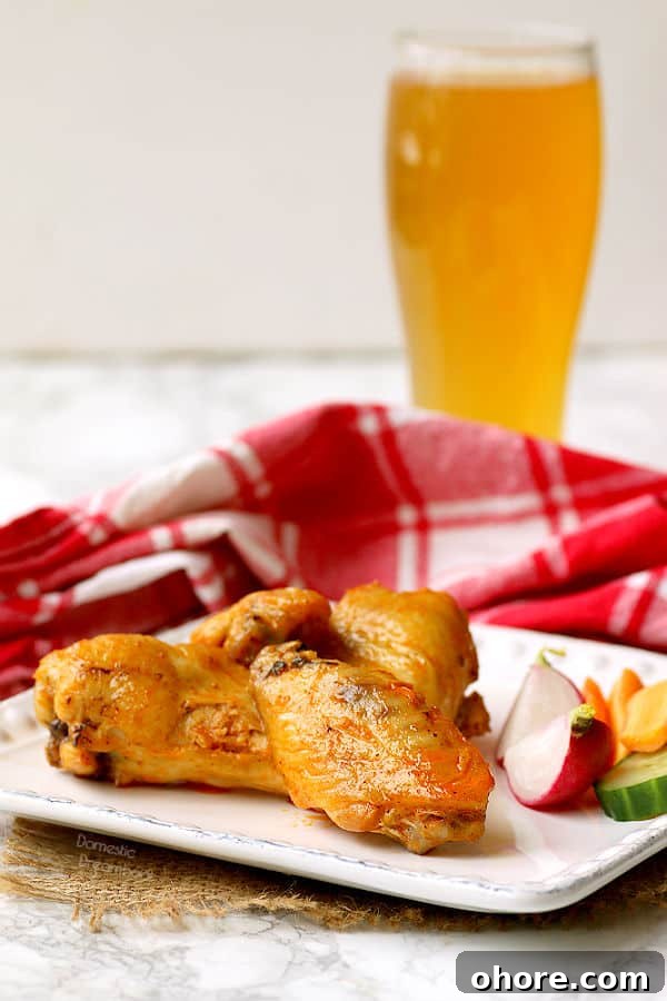 Crispy Oven-Baked Hot Wings for Game Night 3 Crispy Baked Hot Wings - Domestic Dreamboat #glutenfree #chickenwings #hotwings