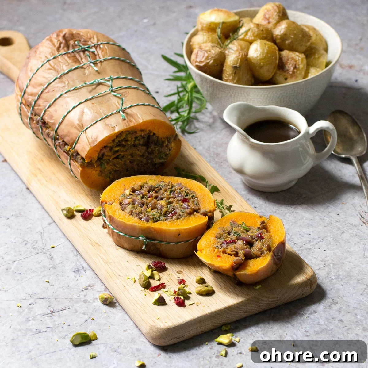 Festive Vegan Butternut Roast for Christmas Dinner 12 Vegetarian Christmas Dinner Butternut Roast