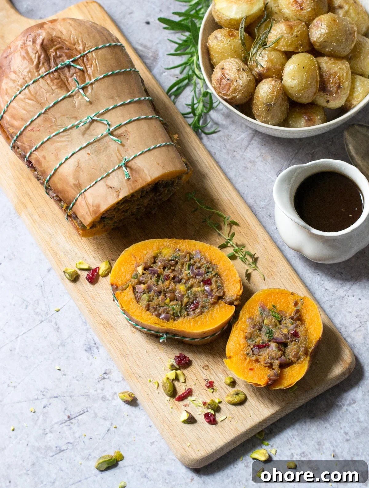 Festive Vegan Butternut Roast for Christmas Dinner 7 Vegetarian Christmas Dinner