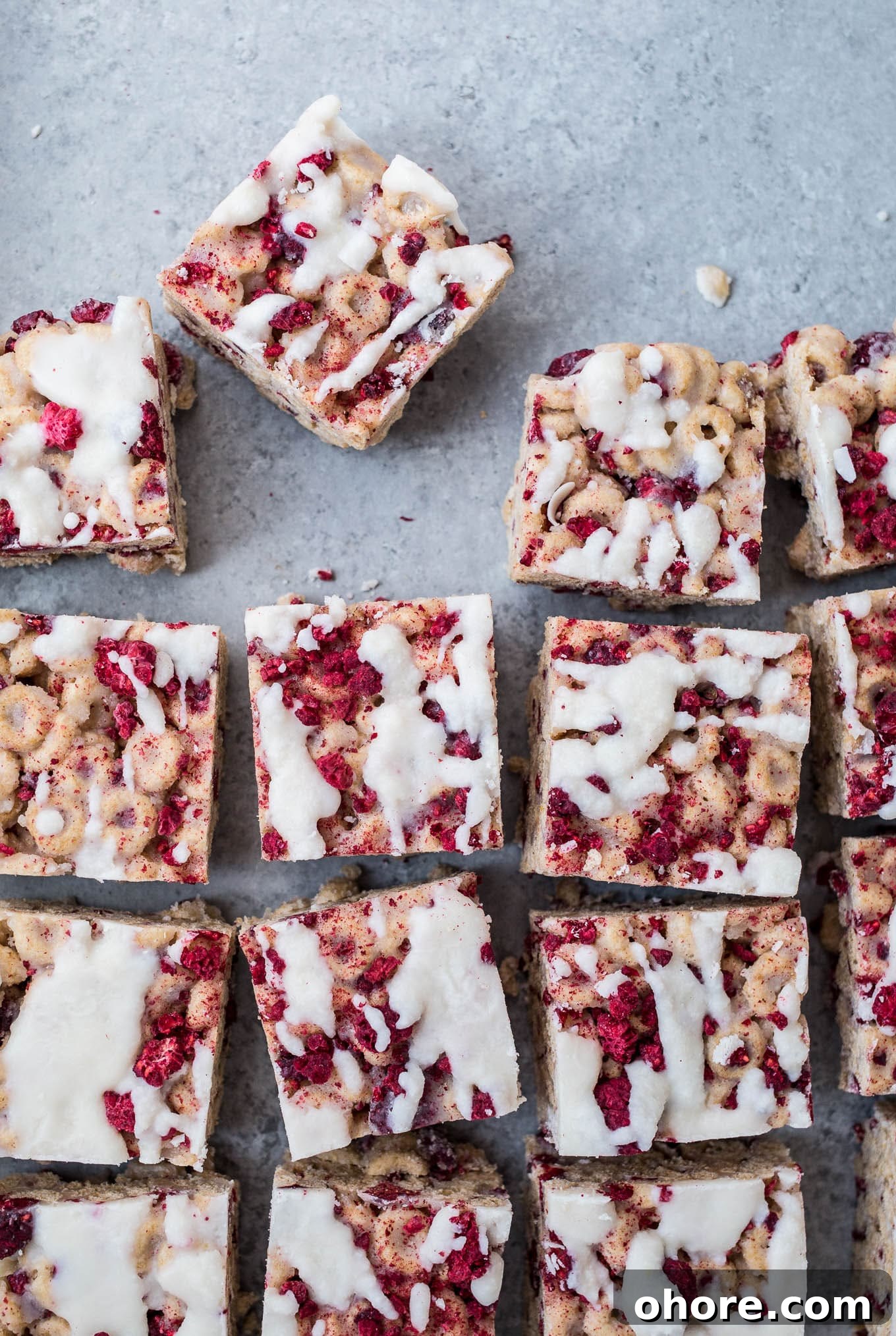 Raspberry Coconut Cereal Treats 