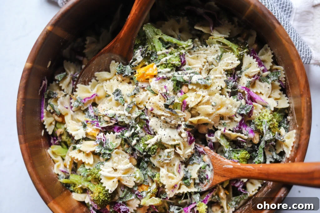 Creamy Vegan Caesar Pasta Salad Recipe for Summer Meals 2 Vegan caesar pasta salad