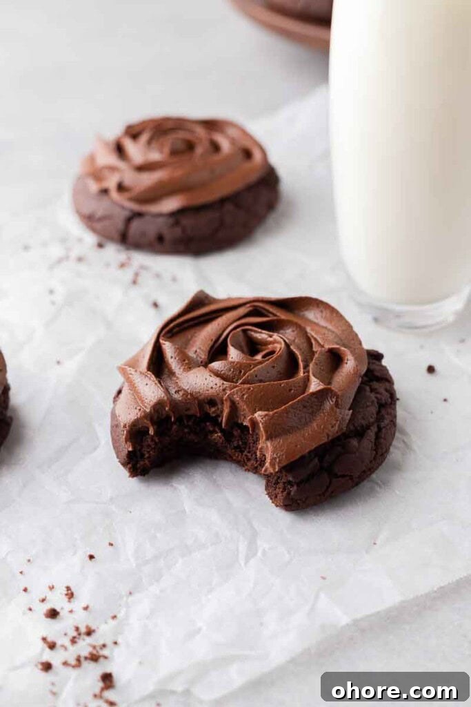 Thick chocolate cake cookies