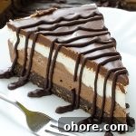 Layered Chocolate Cheesecake with Oreo Crust - Featured Image