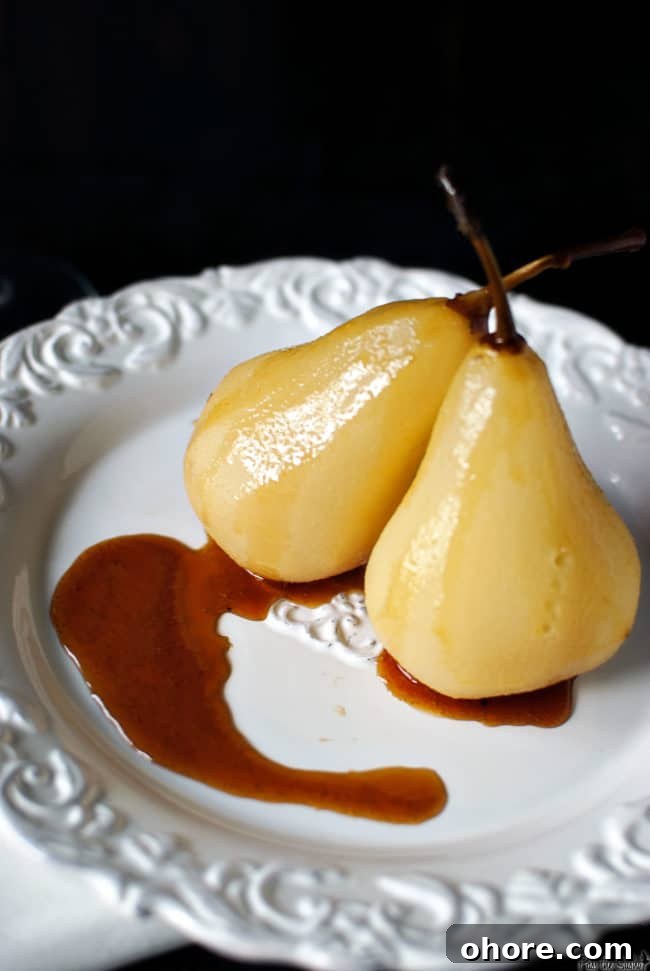 Citrus wine poached pears Citrus wine poached pears