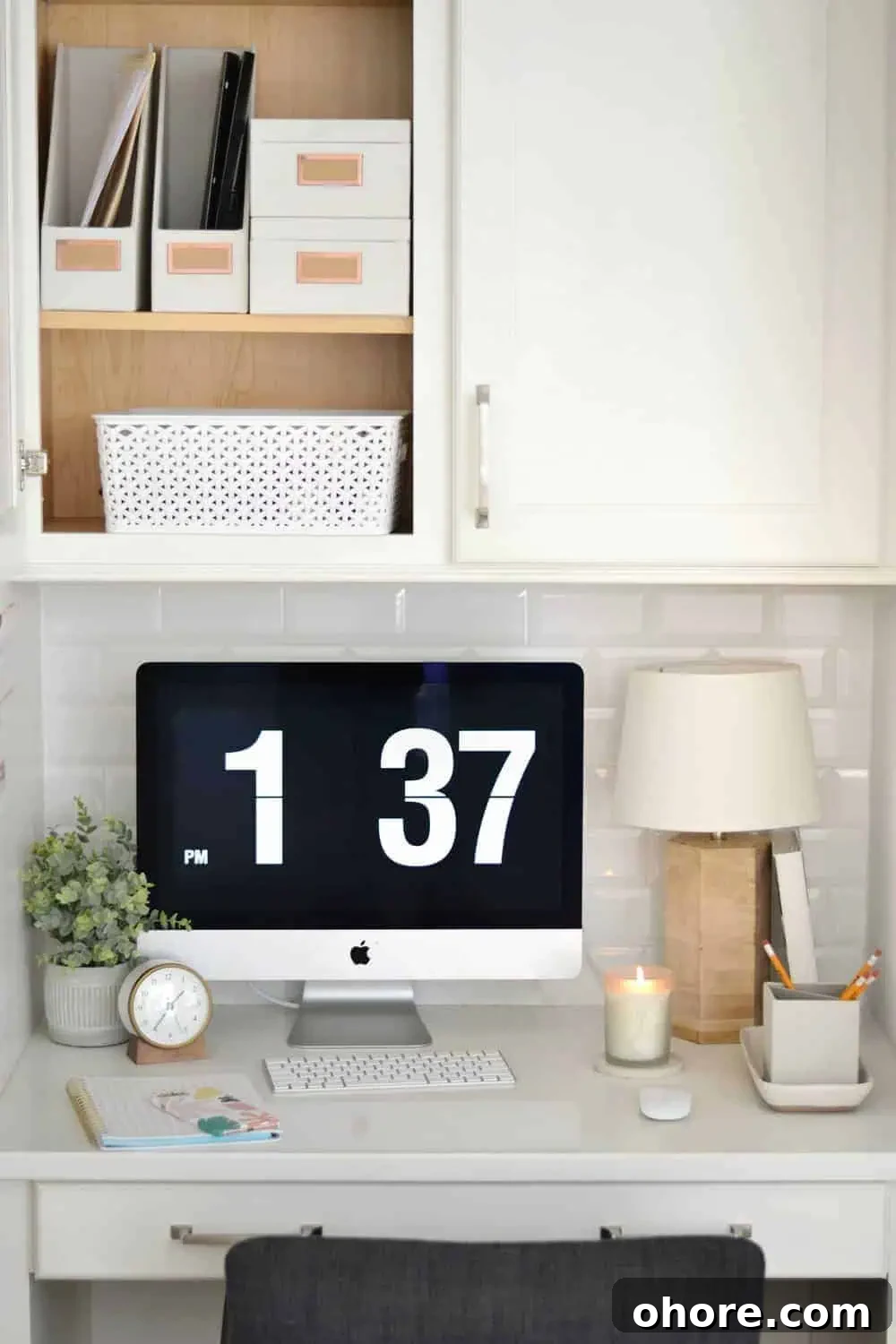 Update Your Organized Kitchen Desk for 2021: Smart Tips & Trends 8 kitchen desk cabinets with organized paperwork