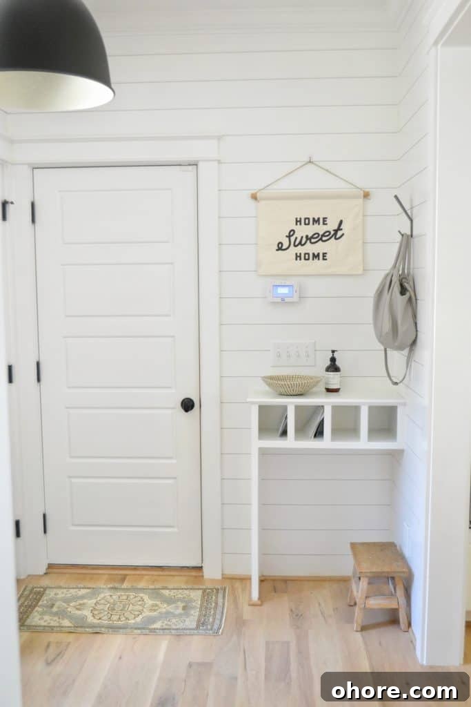Update Your Organized Kitchen Desk for 2021: Smart Tips & Trends 12 mudroom with a black light and a diy mail organizer