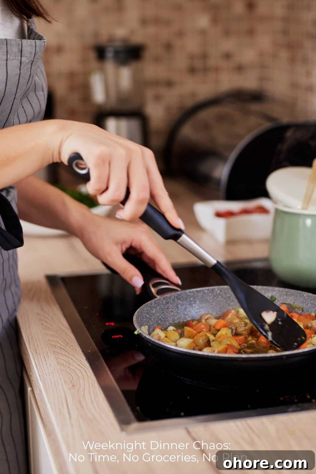 Quick Weeknight Dinners When You're Short on Time and Supplies 2 Savory vegetable stir-fry cooking in a skillet for weeknight dinners.