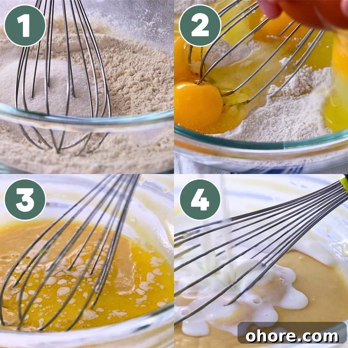 4 steps to make crepe batter
