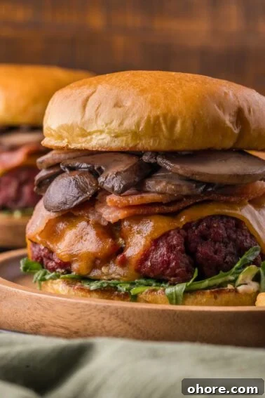 Smoked steakhouse burger