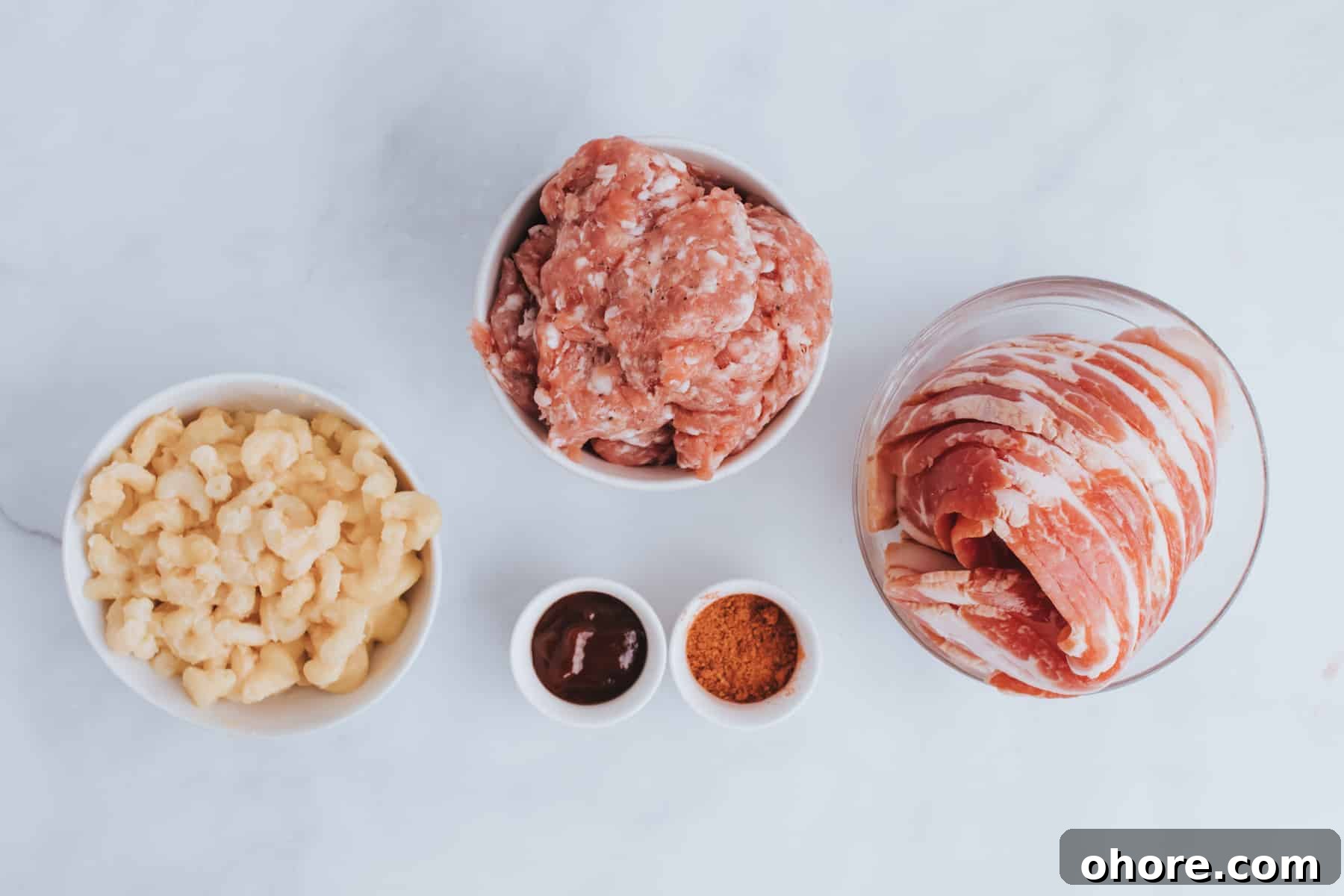 ingredients for smoked bacon wrapped fatty