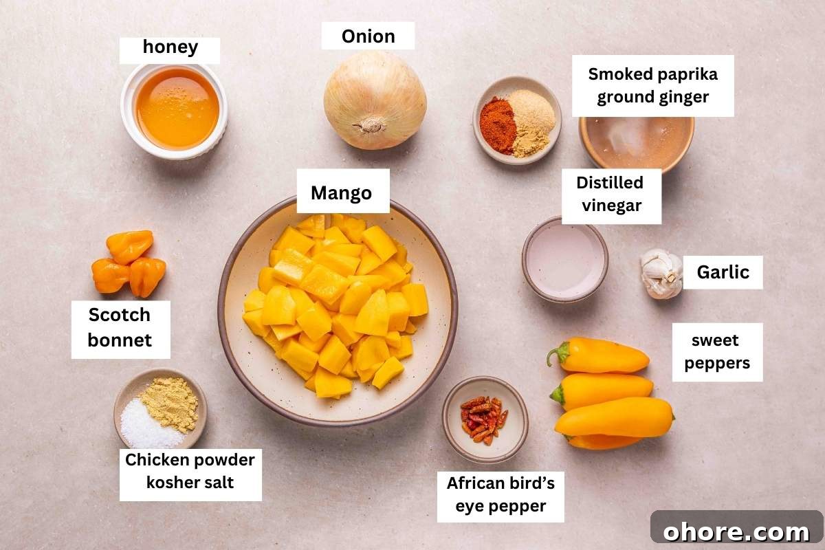 Mango Habanero Wing Sauce: Sweet, Spicy, Tangy Recipe 3 Ingredients needed to make the sweet and spicy sauce.