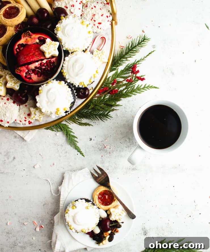 How to Build a Stunning Cookie Board for Parties and Gifts 2 plate of cookie next to large cookie board and cup of coffee