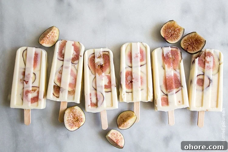 Whiskey, Yogurt & Fig Frozen Popsicles Recipe 4 Whiskey Yogurt Fig Popsicles | the little epicurean