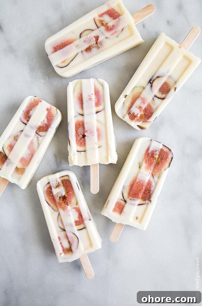 Whiskey, Yogurt & Fig Frozen Popsicles Recipe 5 Whiskey Yogurt Fig Popsicles | the little epicurean